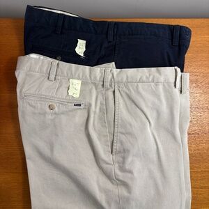 Men's POLO by Ralph Lauren Light Tan and Navy Pants/Classic Fit
